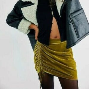 US 2, velvet mini skirt, Free People